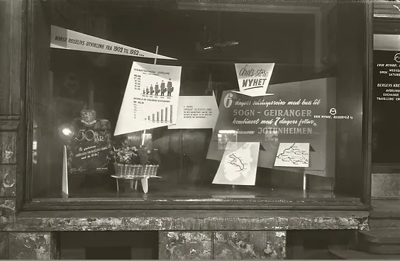 The window of Erik Myhre Reisebyrå